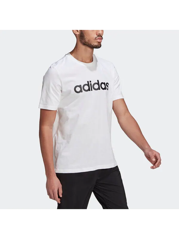 Футболка мужские спортивные с круглым вырезом и коротким рукавом Adidas — изображение 4 из 4, белый