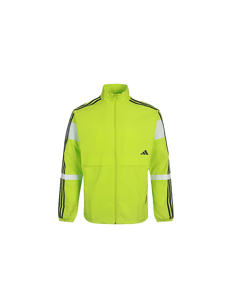 Куртка Adidas stand collar woven colorblock jacket fluorescent — изображение 1 из 4, неоновый зеленый