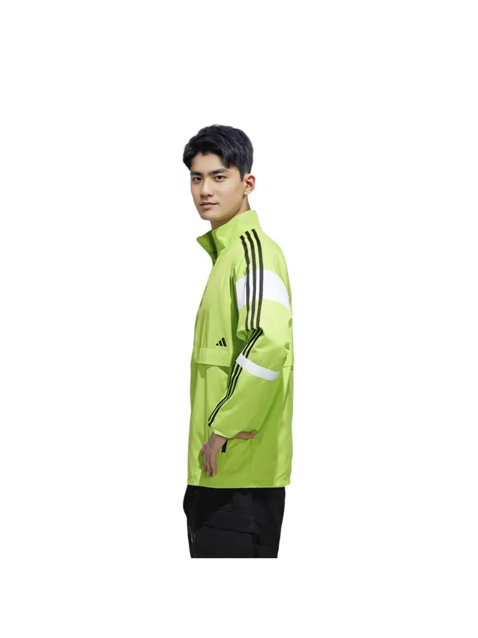 Куртка Adidas stand collar woven colorblock jacket fluorescent — изображение 4 из 4, неоновый зеленый