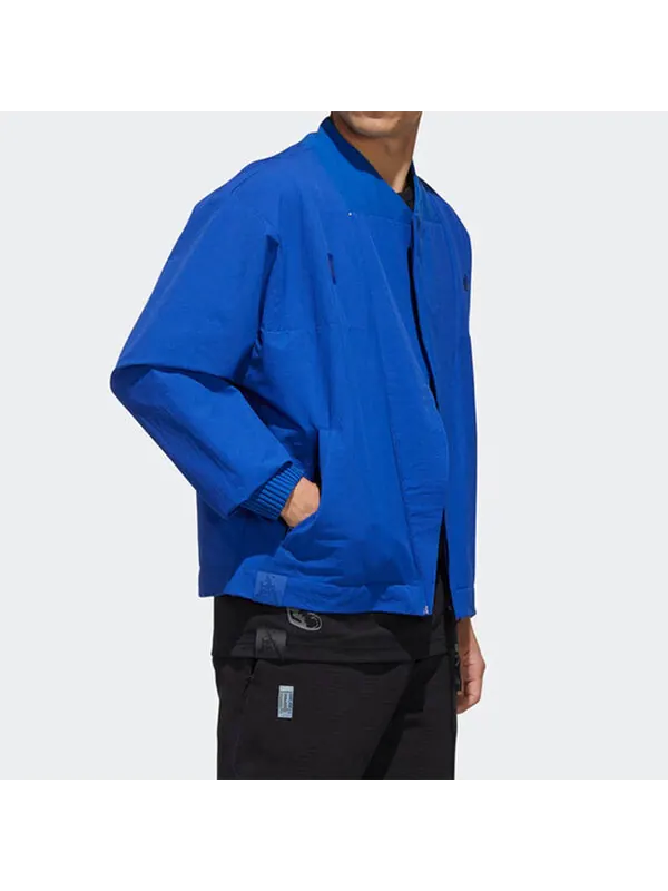 Куртка adidas WJ JKT Bomb Sports Stylish Jacket Blue — изображение 3 из 4, синий