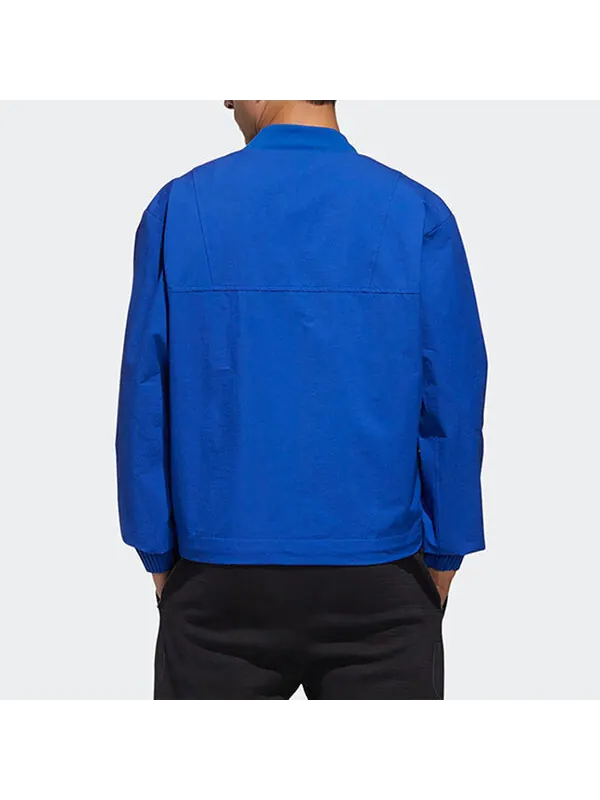 Куртка adidas WJ JKT Bomb Sports Stylish Jacket Blue — изображение 4 из 4, синий