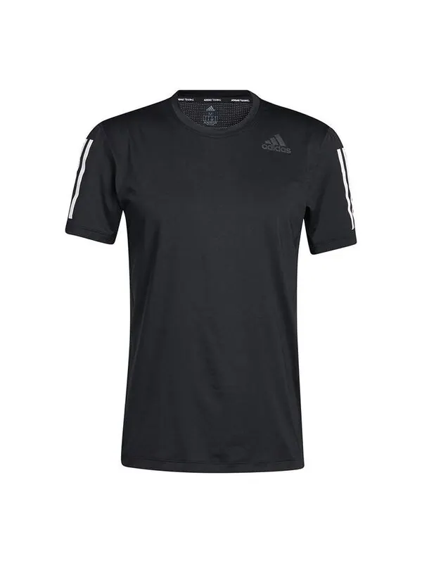Футболка мужские спортивные с круглым вырезом и коротким рукавом Adidas — изображение 1 из 4, черный
