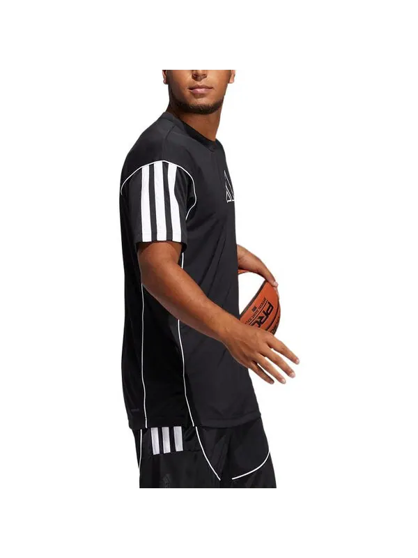 Футболка adidas Creator 365 T-Shirt 'Black' — изображение 3 из 4, черный/белый