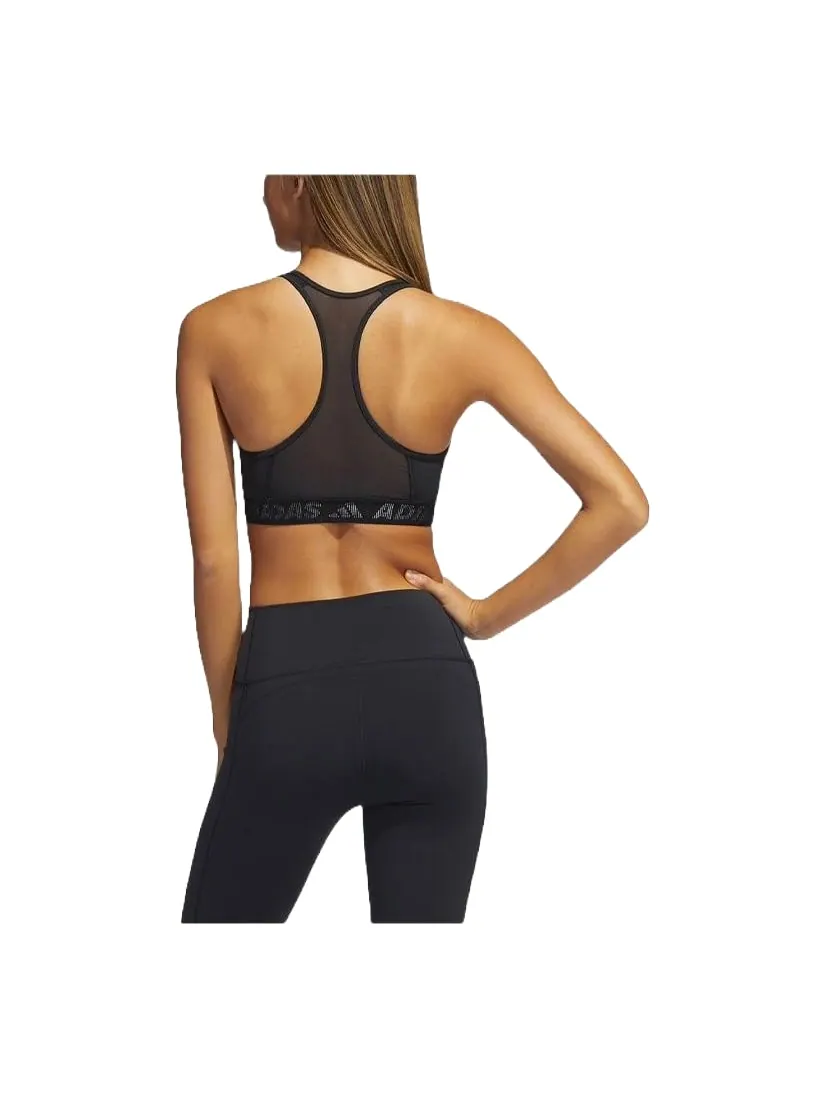 (WMNS) Спортивный бюстгальтер Adidas Don't Rest Badge of Sport Bra 'Black White' — изображение 3 из 3, черный/белый