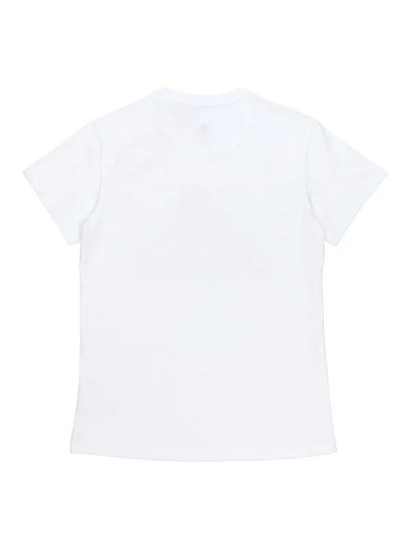 Футболка essentials logo t-shirt 'white black' Adidas — изображение 2 из 4, белый/черный