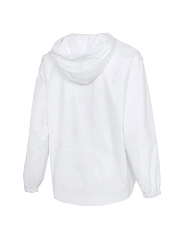 Куртка Essentials oversize ветровка с логотипом азиатские размеры Adidas — изображение 2 из 3, белый/черный