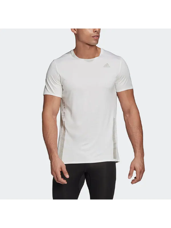 Футболка adidas Premium Tee M Casual Running Sports Round Neck Short Sleeve White — изображение 3 из 4, белый