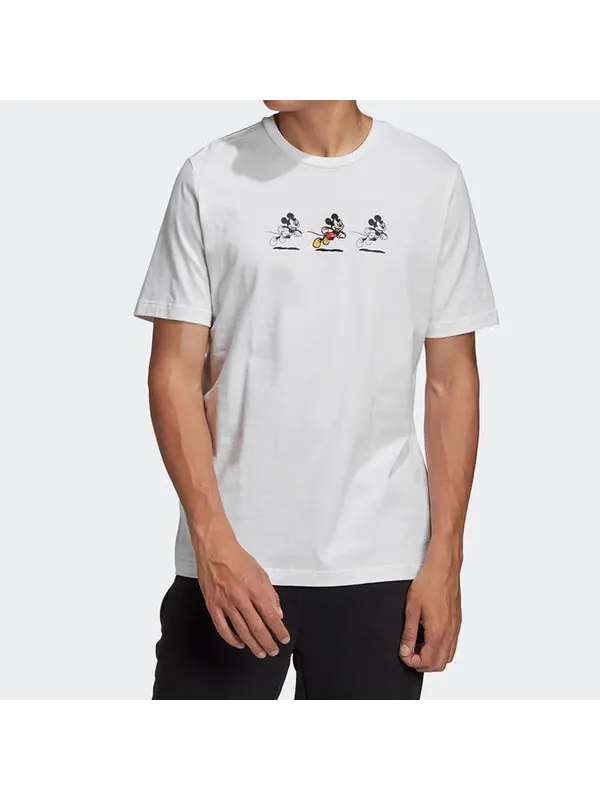 Футболка disney mickey pattern short sleeve white Adidas — изображение 2 из 4, белый