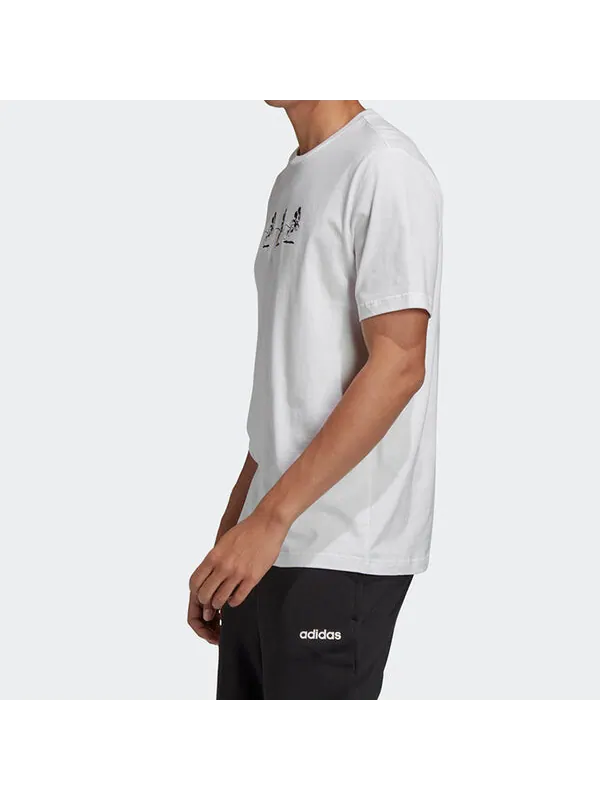 Футболка disney mickey pattern short sleeve white Adidas — изображение 4 из 4, белый