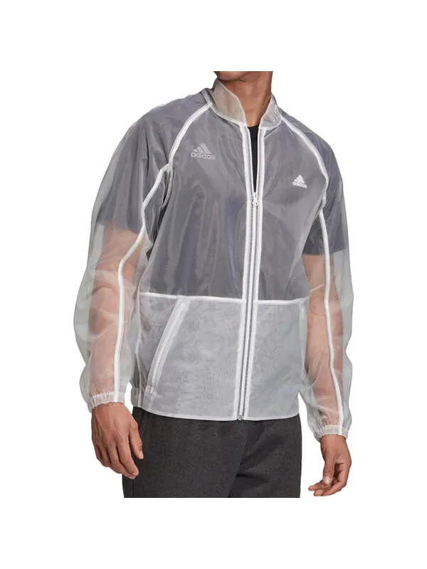 Куртка adidas See Through Varsity Jacket 'White' — изображение 3 из 4, белый
