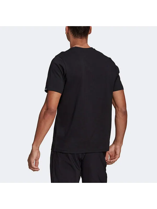 Футболка m smly bbls t casual sports round neck short sleeve black Adidas — изображение 3 из 4, черный