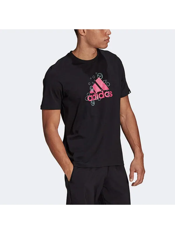Футболка m smly bbls t casual sports round neck short sleeve black Adidas — изображение 4 из 4, черный
