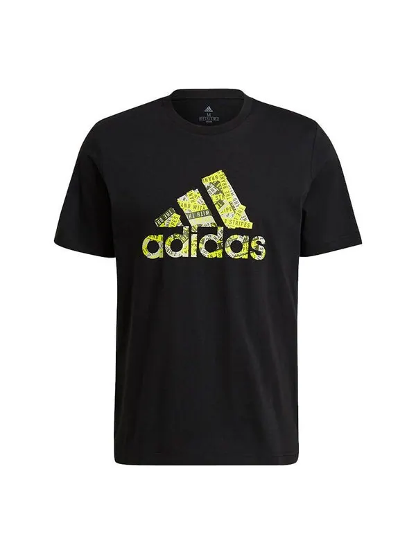 Футболка m bos brtp fll алфавит логотип круглый вырез спортивные короткий рукав Adidas — изображение 1 из 4, черный