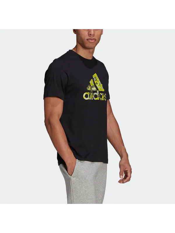 Футболка m bos brtp fll алфавит логотип круглый вырез спортивные короткий рукав Adidas — изображение 4 из 4, черный