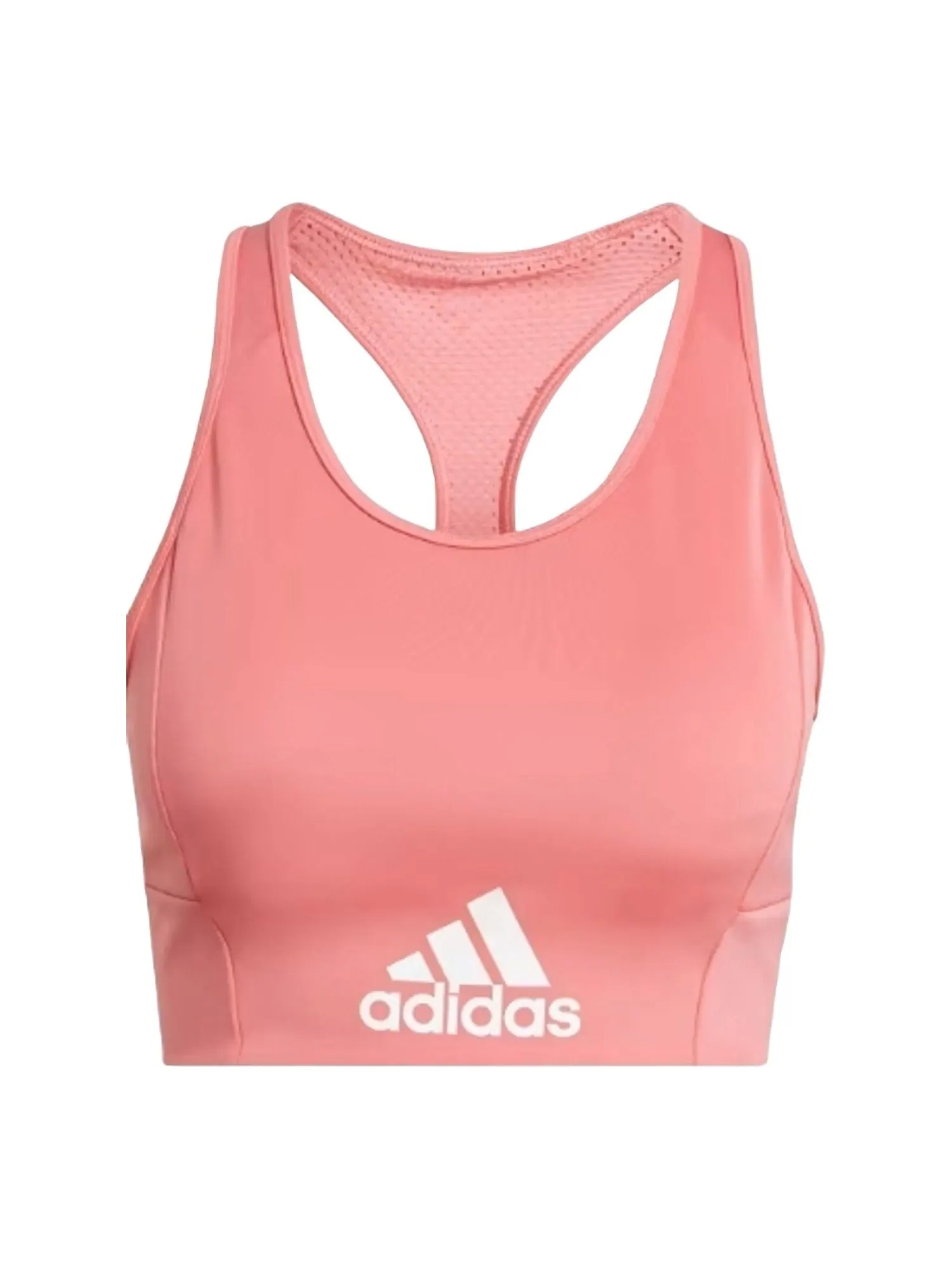 (WMNS) Спортивный бюстгальтер Adidas AEROREADY Designed 2 Move Logo Padded Sports Bra 'Pink White' — изображение 1 из 3