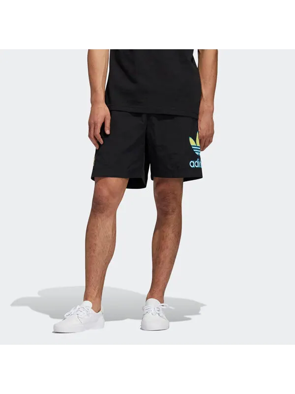 Шорты originals tr short large logo running sports shorts black Adidas — изображение 3 из 4, черный