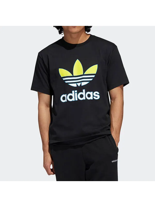 Футболка originals men s road to tokyo trefoil crew neck black Adidas — изображение 3 из 4, черный