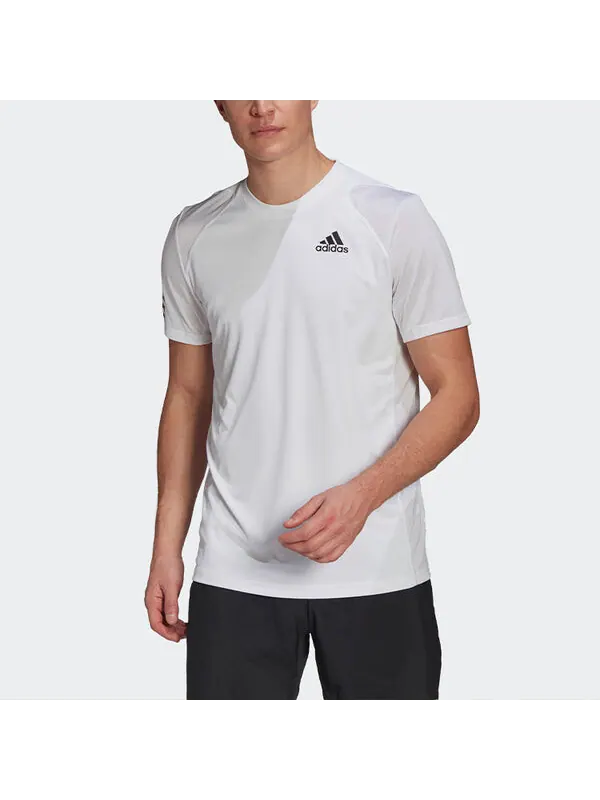 Футболка adidas Stripe Round Neck Pullover Logo Printing Solid Color Short Sleeve White — изображение 4 из 4, мульти