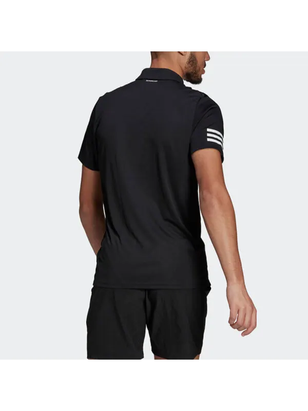 Футболка adidas Tennis Club 3-Stripes Polo Shirt Black — изображение 3 из 4, черный