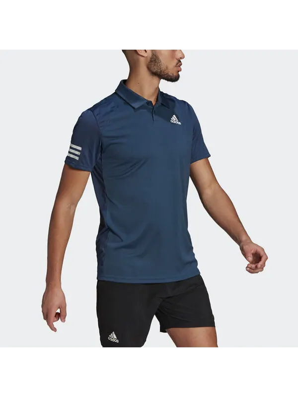 Футболка adidas Club 3str Tennis Casual Sports Short Sleeve Polo Shirt Navy Blue — изображение 4 из 4, темно-синий