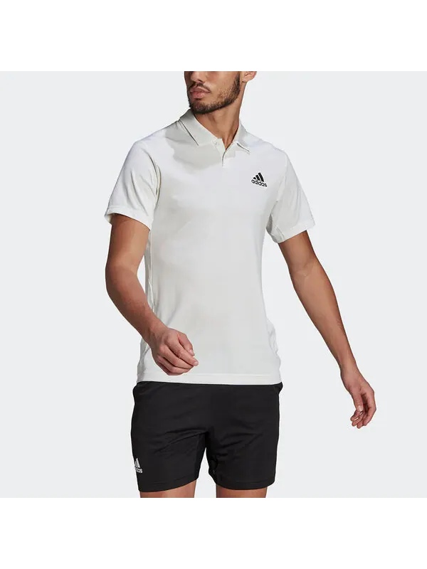 Футболка adidas H.rdy Polo Tennis Sports Training Breathable Short Sleeve Polo Shirt White — изображение 3 из 4, белый