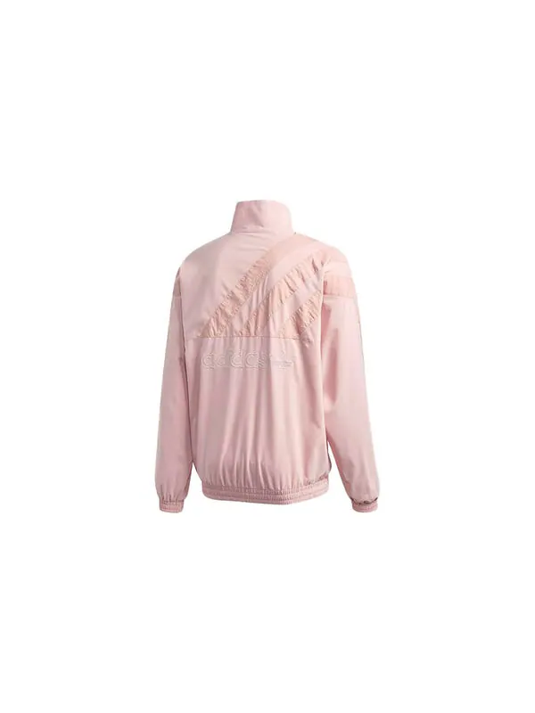 Куртка originals logo printing stand collar sports jacket pink Adidas — изображение 2 из 4, розовый