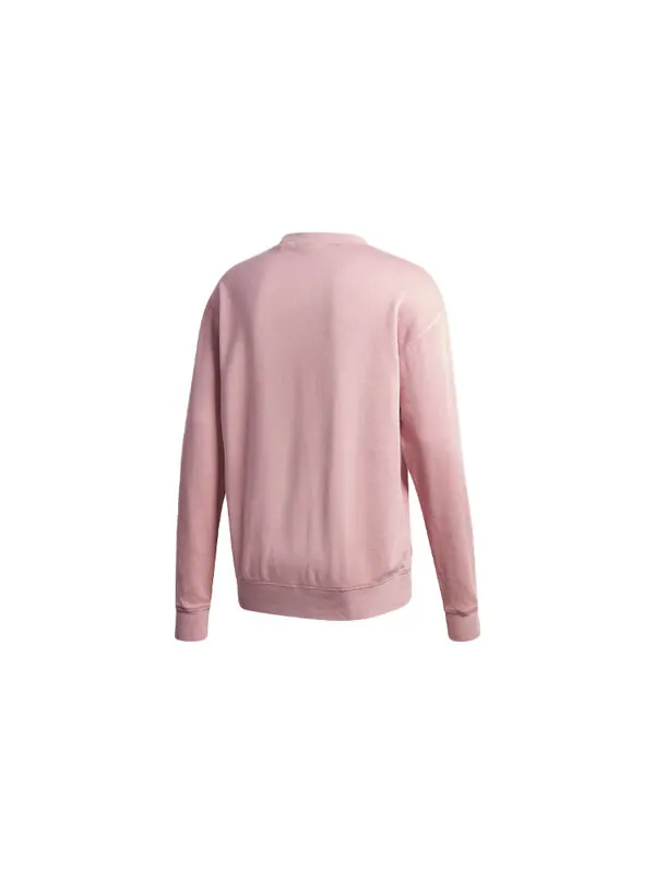 Толстовка Men's adidas originals Logo Pattern Loose Round Neck Long Sleeves Pink — изображение 2 из 4, мульти