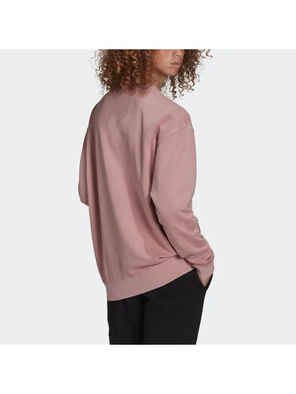 Толстовка Men's adidas originals Logo Pattern Loose Round Neck Long Sleeves Pink — изображение 4 из 4, мульти