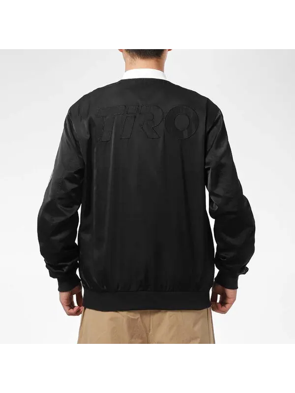 Куртка adidas Classic Stripes Logo Windproof Baseball Jacket Men's Black — изображение 4 из 4, черный