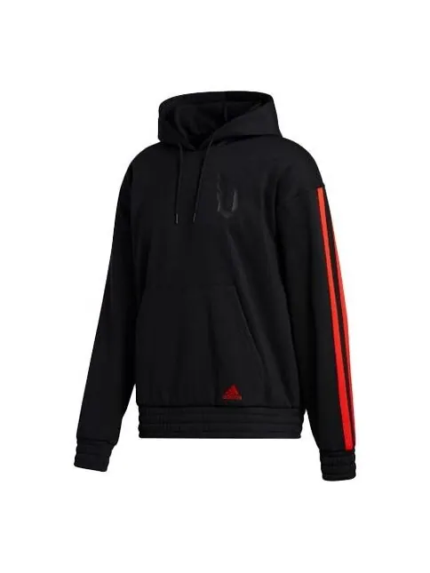 Толстовка Men's adidas Basketball Sports Black Pullover — изображение 1 из 4, черный