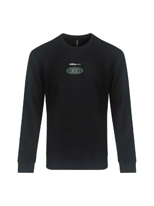 Толстовка adidas neo M Egame Sweat Casual Sports Round Neck Pullover Black — изображение 1 из 4, черный