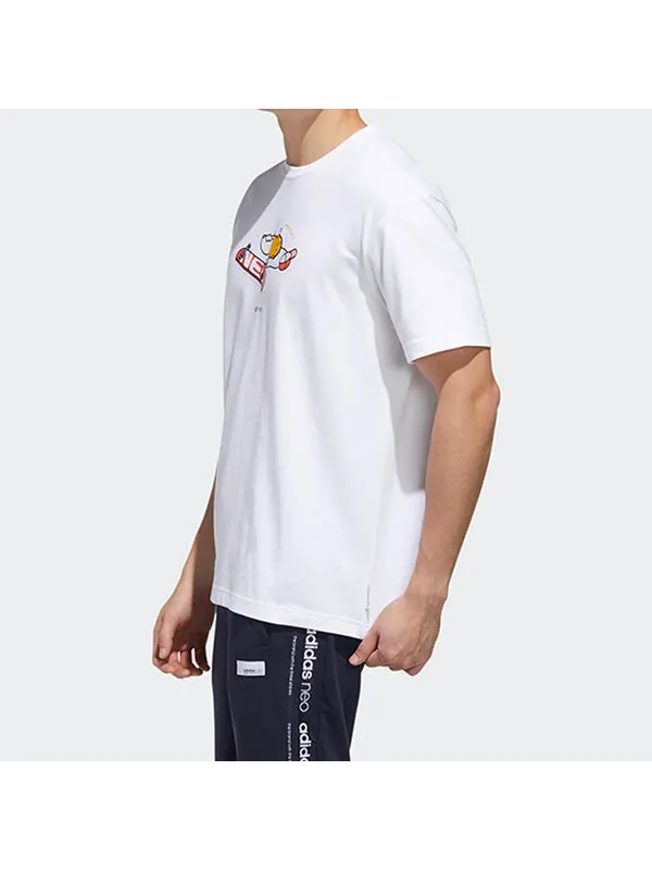 Футболка neo yellow sports short sleeve white Adidas — изображение 4 из 4, белый