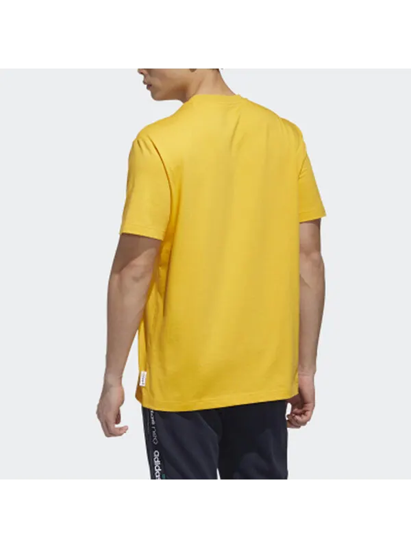 Футболка neo yellow crossover printing sports short sleeve yellow Adidas — изображение 4 из 4, желтый