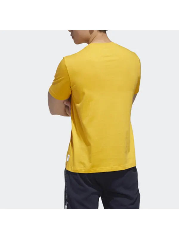 Футболка neo yellow sports short sleeve yellow Adidas — изображение 4 из 4, желтый