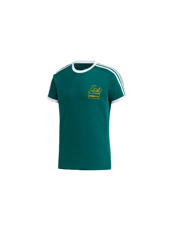 Футболка neo yellow sports short sleeve green Adidas — изображение 2 из 4, зеленый