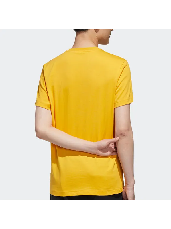 Футболка neo x yellow crossover m gdtm tee printing round neck sports short sleeve yellow Adidas — изображение 4 из 4, желтый