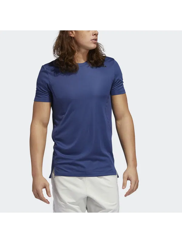 Футболка trg tee h.rdy sports gym training round neck short sleeve blue Adidas — изображение 3 из 4, синий