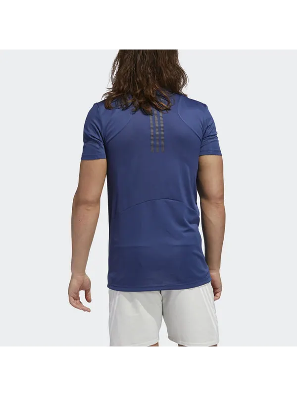Футболка trg tee h.rdy sports gym training round neck short sleeve blue Adidas — изображение 4 из 4, синий