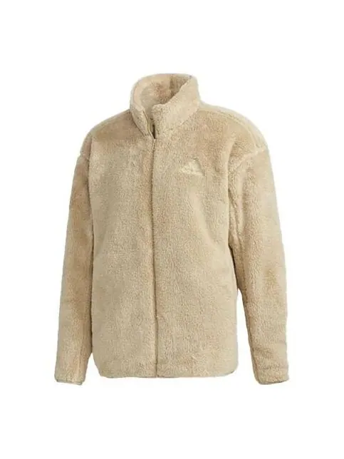 Куртка adidas Solid Color Casual Sports Stay Warm Stand Collar Jacket Brown — изображение 1 из 4, коричневый