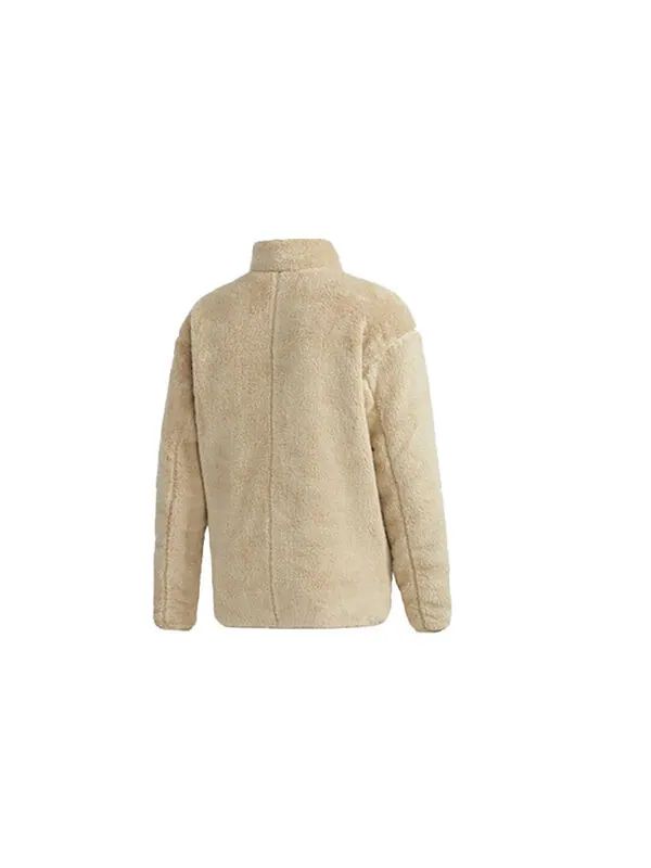 Куртка adidas Solid Color Casual Sports Stay Warm Stand Collar Jacket Brown — изображение 2 из 4, коричневый