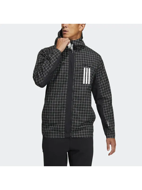 Куртка adidas WND Sports Windproof Hooded Jacket Black — изображение 2 из 4, черный
