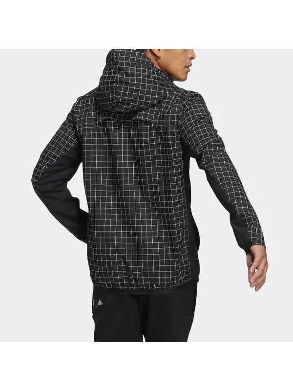 Куртка adidas WND Sports Windproof Hooded Jacket Black — изображение 3 из 4, черный