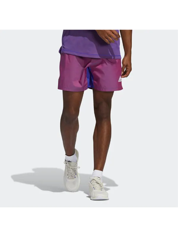 Шорты adidas Primeblue Short Contrasting Colors Training Sports Shorts Metallic Red — изображение 2 из 4, красный