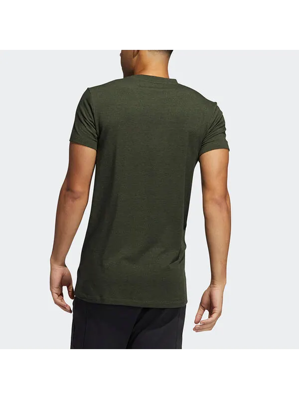 Футболка stu tech tee однотонные тренировочные спортивные с коротким рукавом Adidas — изображение 3 из 4, зеленый