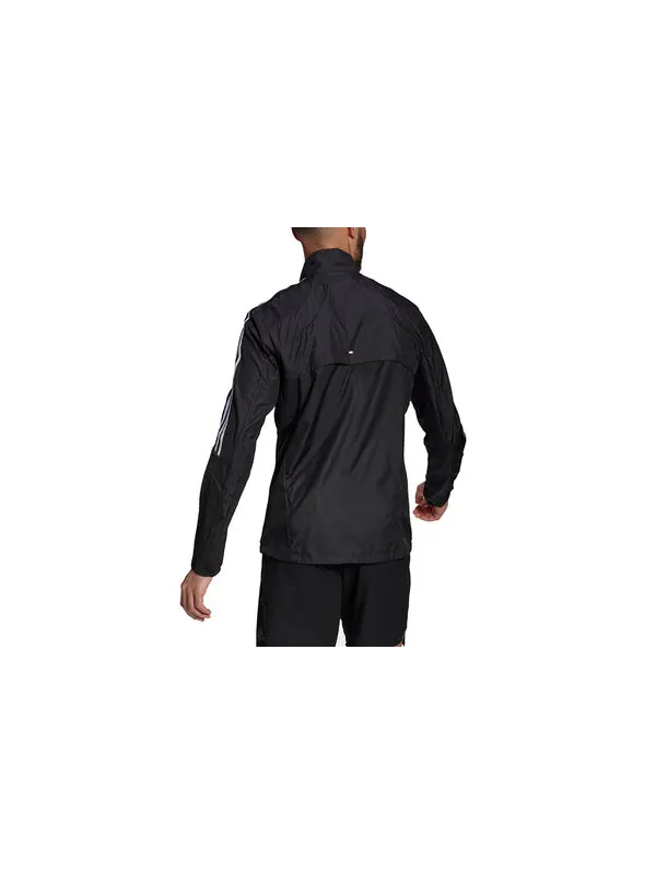 Куртка adidas Marathon Jkt Stand Collar Running Sports Jacket Black — изображение 2 из 3, черный