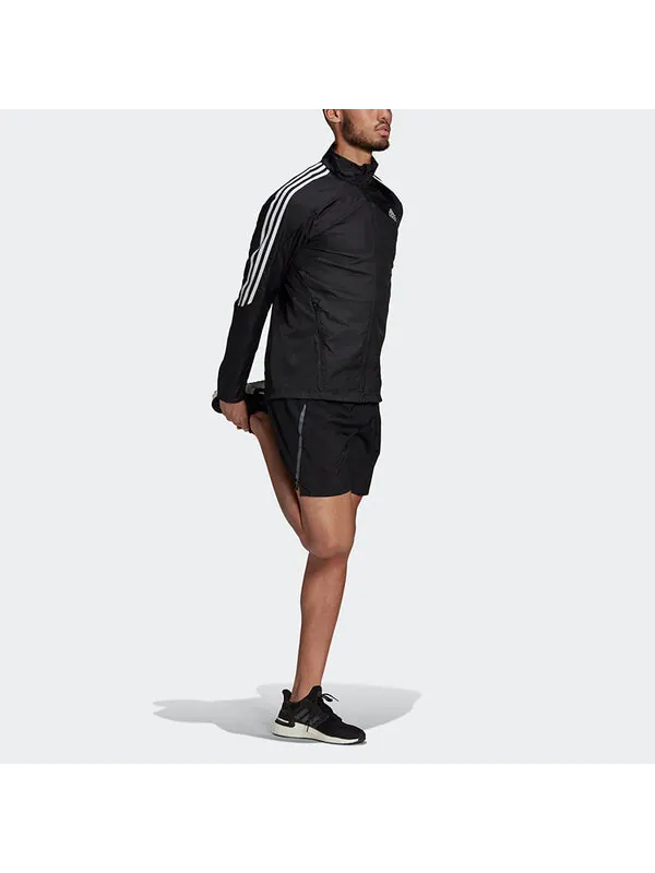 Куртка adidas Marathon Jkt Stand Collar Running Sports Jacket Black — изображение 3 из 3, черный
