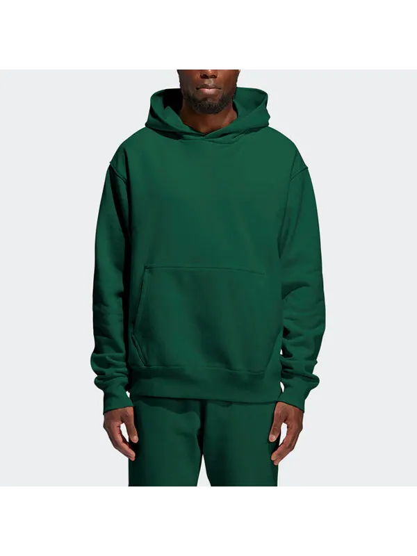 Толстовка adidas originals x Pw Basics Hood Embroidered Monogrammed Hooded Sweater Unisex Green — изображение 3 из 4
