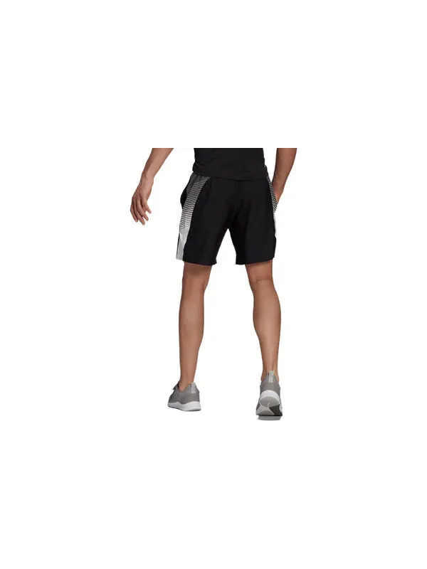 Шорты adidas Logo Printing Splicing Sports Gym Shorts Black — изображение 2 из 4, мульти