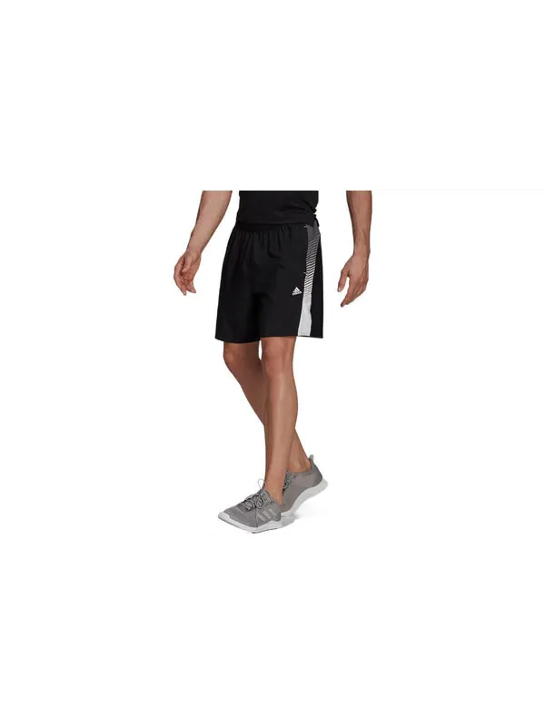 Шорты adidas Logo Printing Splicing Sports Gym Shorts Black — изображение 3 из 4, мульти