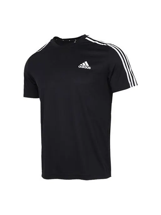 Футболка m 3s t casual sports с полосками по бокам, с круглым вырезом, с коротким рукавом, Adidas — изображение 1 из 4